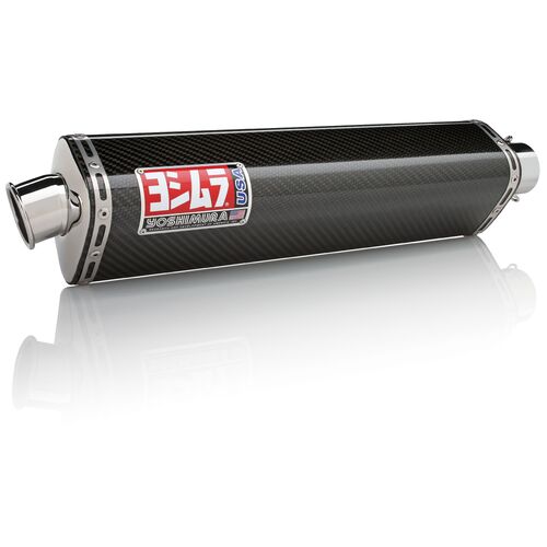 Yoshimura Race Series TRS Carbon Bolt-On Dual Mufflers w/Stainless End Cap for Suzuki SV1000/S 04-07