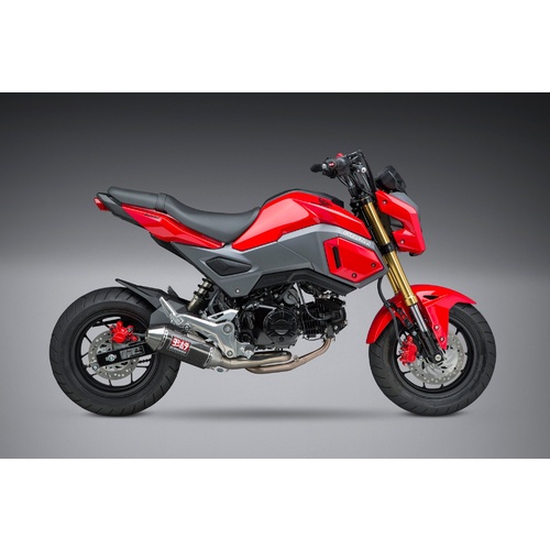 Yoshimura Race Series Mini RS-2 Stainless Full Exhaust System w/Carbon Sleeve/Stainless End Cap for Honda Grom 17-20