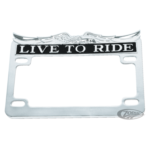 Zodiac Z160179 Licence Plate Frame Chrome Live-to-Ride