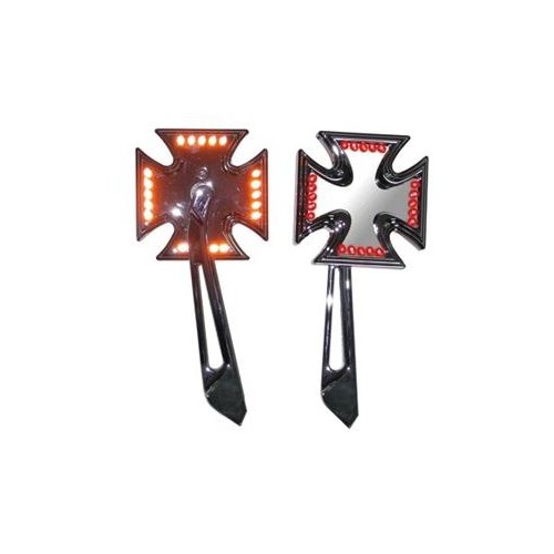 Zodiac Z160752 Maltese Cross LED Mirrors (Pair) - CC2E