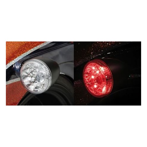 Zodiac Z161132 Black Pathfinder Amber Indicator  & Red LED Rear Light Tail / Brake